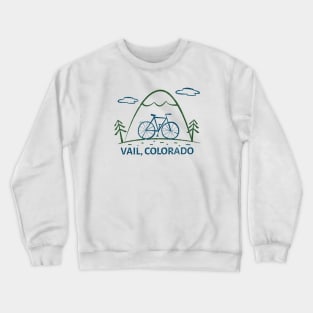 Vail, Colorado Biking Crewneck Sweatshirt